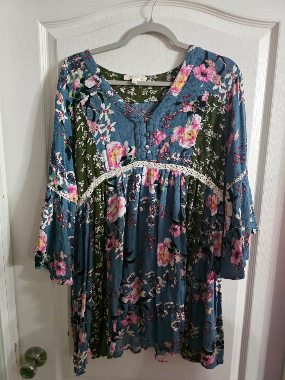 Umgee Women’s Floral Boho Shift Dress Sz  XL. MY273